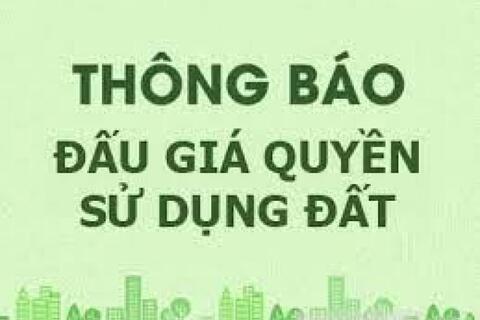 Thông báo đấu giá quyền sử dụng đất
