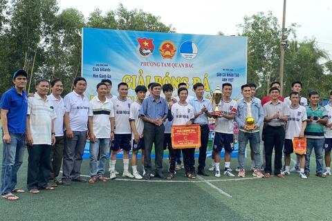 Giải bóng đá đoản viên thanh niên phường Tam Quan Băc năm 2024